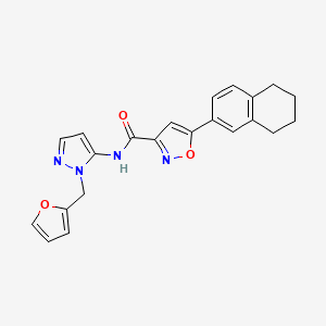 N-[1-(furan-2-ylmethyl)-1H-pyrazol-5-yl]-5-(5,6,7,8-tetrahydronaphthalen-2-yl)-1,2-oxazole-3-carboxamide