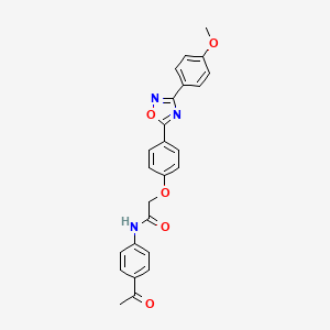 N-(4-acetylphenyl)-2-{4-[3-(4-methoxyphenyl)-1,2,4-oxadiazol-5-yl]phenoxy}acetamide