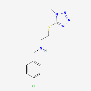 molecular formula C11H14ClN5S B11309850 N-(4-chlorobenzyl)-2-[(1-methyl-1H-tetrazol-5-yl)sulfanyl]ethanamine 