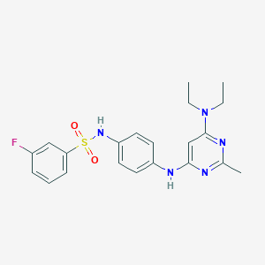 N-(4-((6-(diethylamino)-2-methylpyrimidin-4-yl)amino)phenyl)-3-fluorobenzenesulfonamide