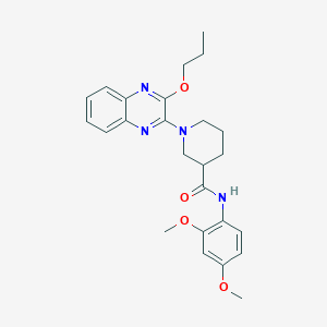 molecular formula C25H30N4O4 B11309878 N-(2,4-dimethoxyphenyl)-1-(3-propoxyquinoxalin-2-yl)piperidine-3-carboxamide 