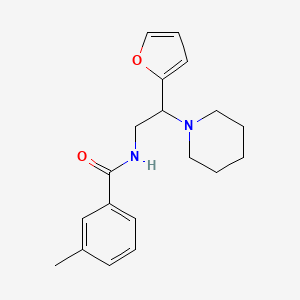 molecular formula C19H24N2O2 B11309881 N-[2-(furan-2-yl)-2-(piperidin-1-yl)ethyl]-3-methylbenzamide 