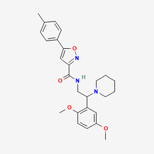 N-[2-(2,5-dimethoxyphenyl)-2-(piperidin-1-yl)ethyl]-5-(4-methylphenyl)-1,2-oxazole-3-carboxamide