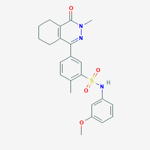 molecular formula C23H25N3O4S B11309896 N-(3-methoxyphenyl)-2-methyl-5-(3-methyl-4-oxo-3,4,5,6,7,8-hexahydrophthalazin-1-yl)benzenesulfonamide 