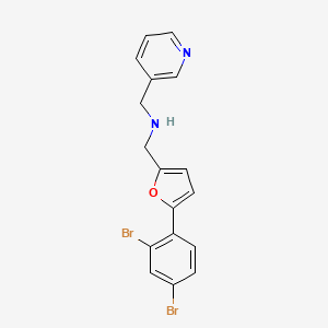 1-[5-(2,4-dibromophenyl)furan-2-yl]-N-(pyridin-3-ylmethyl)methanamine