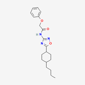 molecular formula C20H27N3O3 B11309913 N-[5-(4-butylcyclohexyl)-1,2,4-oxadiazol-3-yl]-2-phenoxyacetamide 