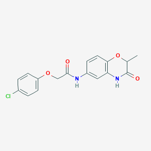 2-(4-chlorophenoxy)-N-(2-methyl-3-oxo-3,4-dihydro-2H-1,4-benzoxazin-6-yl)acetamide