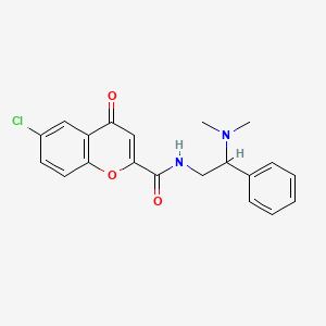 molecular formula C20H19ClN2O3 B11309938 6-chloro-N-[2-(dimethylamino)-2-phenylethyl]-4-oxo-4H-chromene-2-carboxamide 