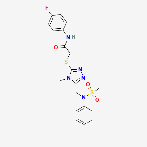 N-(4-fluorophenyl)-2-[(4-methyl-5-{[(4-methylphenyl)(methylsulfonyl)amino]methyl}-4H-1,2,4-triazol-3-yl)sulfanyl]acetamide