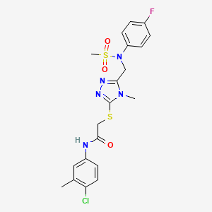 N-(4-chloro-3-methylphenyl)-2-[(5-{[(4-fluorophenyl)(methylsulfonyl)amino]methyl}-4-methyl-4H-1,2,4-triazol-3-yl)sulfanyl]acetamide