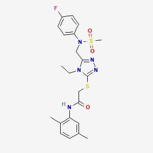 N-(2,5-dimethylphenyl)-2-[(4-ethyl-5-{[(4-fluorophenyl)(methylsulfonyl)amino]methyl}-4H-1,2,4-triazol-3-yl)sulfanyl]acetamide