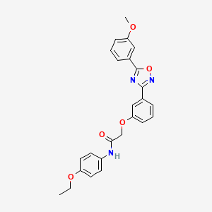 molecular formula C25H23N3O5 B11309983 N-(4-ethoxyphenyl)-2-{3-[5-(3-methoxyphenyl)-1,2,4-oxadiazol-3-yl]phenoxy}acetamide 