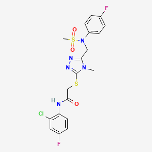 N-(2-chloro-4-fluorophenyl)-2-[(5-{[(4-fluorophenyl)(methylsulfonyl)amino]methyl}-4-methyl-4H-1,2,4-triazol-3-yl)sulfanyl]acetamide