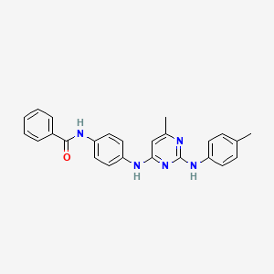 N-[4-({6-methyl-2-[(4-methylphenyl)amino]pyrimidin-4-yl}amino)phenyl]benzamide