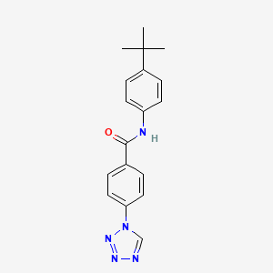 molecular formula C18H19N5O B11310006 N-(4-tert-butylphenyl)-4-(1H-tetrazol-1-yl)benzamide 