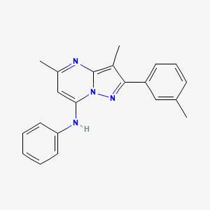 molecular formula C21H20N4 B11310018 3,5-dimethyl-2-(3-methylphenyl)-N-phenylpyrazolo[1,5-a]pyrimidin-7-amine 