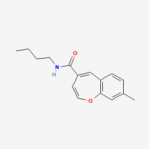 molecular formula C16H19NO2 B11310024 N-butyl-8-methyl-1-benzoxepine-4-carboxamide 