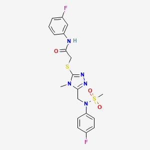 N-(3-fluorophenyl)-2-[(5-{[(4-fluorophenyl)(methylsulfonyl)amino]methyl}-4-methyl-4H-1,2,4-triazol-3-yl)sulfanyl]acetamide