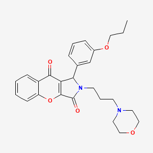 2-[3-(Morpholin-4-yl)propyl]-1-(3-propoxyphenyl)-1,2-dihydrochromeno[2,3-c]pyrrole-3,9-dione