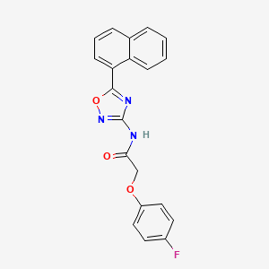 2-(4-fluorophenoxy)-N-[5-(naphthalen-1-yl)-1,2,4-oxadiazol-3-yl]acetamide