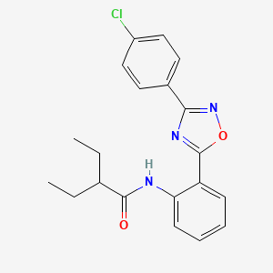 N-{2-[3-(4-chlorophenyl)-1,2,4-oxadiazol-5-yl]phenyl}-2-ethylbutanamide