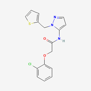 2-(2-chlorophenoxy)-N-[1-(thiophen-2-ylmethyl)-1H-pyrazol-5-yl]acetamide