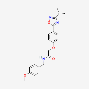 N-(4-methoxybenzyl)-2-{4-[3-(propan-2-yl)-1,2,4-oxadiazol-5-yl]phenoxy}acetamide