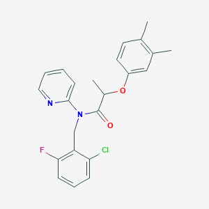 N-(2-chloro-6-fluorobenzyl)-2-(3,4-dimethylphenoxy)-N-(pyridin-2-yl)propanamide