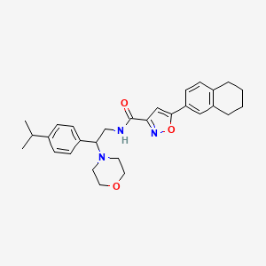 N-[2-(Morpholin-4-YL)-2-[4-(propan-2-YL)phenyl]ethyl]-5-(5,6,7,8-tetrahydronaphthalen-2-YL)-1,2-oxazole-3-carboxamide