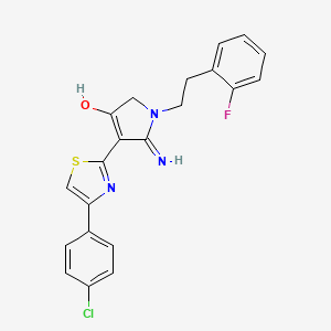 5-amino-4-[4-(4-chlorophenyl)-1,3-thiazol-2-yl]-1-[2-(2-fluorophenyl)ethyl]-1,2-dihydro-3H-pyrrol-3-one