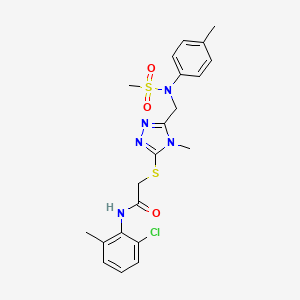 N-(2-chloro-6-methylphenyl)-2-[(4-methyl-5-{[(4-methylphenyl)(methylsulfonyl)amino]methyl}-4H-1,2,4-triazol-3-yl)sulfanyl]acetamide