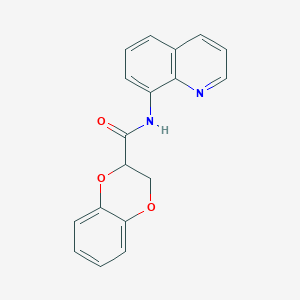 molecular formula C18H14N2O3 B11310130 N-(quinolin-8-yl)-2,3-dihydro-1,4-benzodioxine-2-carboxamide 