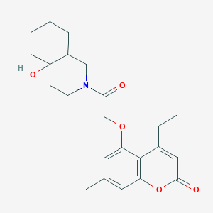 4-ethyl-5-[2-(4a-hydroxyoctahydroisoquinolin-2(1H)-yl)-2-oxoethoxy]-7-methyl-2H-chromen-2-one