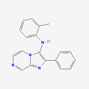 molecular formula C19H16N4 B11310184 N-(2-methylphenyl)-2-phenylimidazo[1,2-a]pyrazin-3-amine 