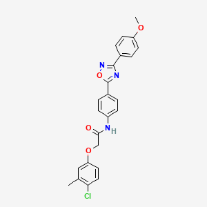 molecular formula C24H20ClN3O4 B11310196 2-(4-chloro-3-methylphenoxy)-N-{4-[3-(4-methoxyphenyl)-1,2,4-oxadiazol-5-yl]phenyl}acetamide 