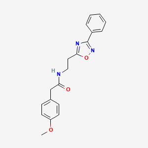 2-(4-methoxyphenyl)-N-[2-(3-phenyl-1,2,4-oxadiazol-5-yl)ethyl]acetamide