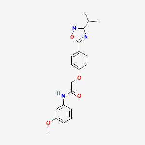 N-(3-methoxyphenyl)-2-{4-[3-(propan-2-yl)-1,2,4-oxadiazol-5-yl]phenoxy}acetamide