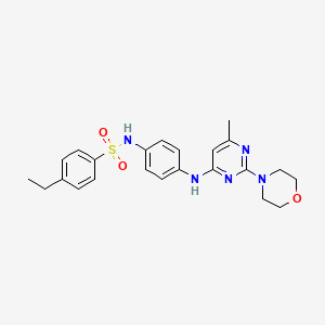 4-ethyl-N-(4-((6-methyl-2-morpholinopyrimidin-4-yl)amino)phenyl)benzenesulfonamide