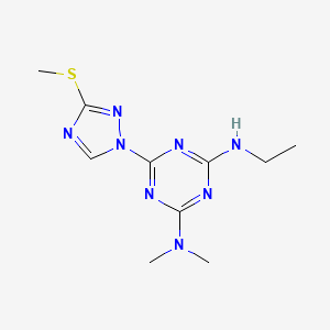 N'-ethyl-N,N-dimethyl-6-[3-(methylsulfanyl)-1H-1,2,4-triazol-1-yl]-1,3,5-triazine-2,4-diamine