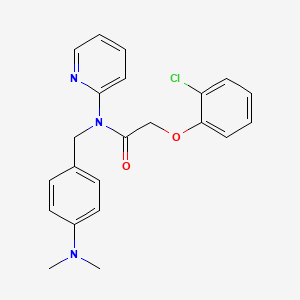 molecular formula C22H22ClN3O2 B11310249 2-(2-chlorophenoxy)-N-[4-(dimethylamino)benzyl]-N-(pyridin-2-yl)acetamide 