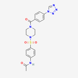 N-{4-[(4-{[4-(1H-tetrazol-1-yl)phenyl]carbonyl}piperazin-1-yl)sulfonyl]phenyl}acetamide