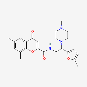 6,8-dimethyl-N-[2-(5-methylfuran-2-yl)-2-(4-methylpiperazin-1-yl)ethyl]-4-oxo-4H-chromene-2-carboxamide