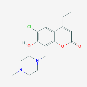 6-Chloro-4-ethyl-7-hydroxy-8-[(4-methylpiperazin-1-yl)methyl]chromen-2-one