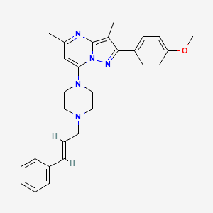 2-(4-methoxyphenyl)-3,5-dimethyl-7-{4-[(2E)-3-phenylprop-2-en-1-yl]piperazin-1-yl}pyrazolo[1,5-a]pyrimidine