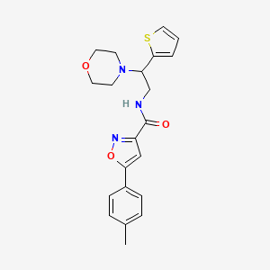 5-(4-methylphenyl)-N-[2-(morpholin-4-yl)-2-(thiophen-2-yl)ethyl]-1,2-oxazole-3-carboxamide