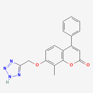 8-methyl-4-phenyl-7-(2H-tetrazol-5-ylmethoxy)chromen-2-one