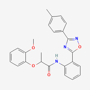 2-(2-methoxyphenoxy)-N-{2-[3-(4-methylphenyl)-1,2,4-oxadiazol-5-yl]phenyl}propanamide