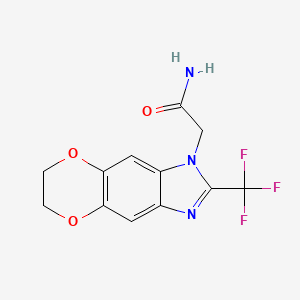 2-[2-(trifluoromethyl)-6,7-dihydro-1H-[1,4]dioxino[2,3-f]benzimidazol-1-yl]acetamide