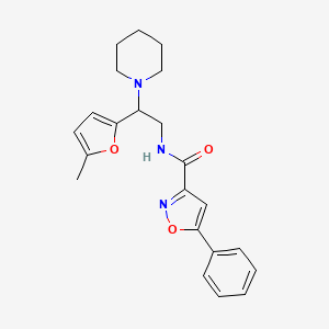 N-[2-(5-methylfuran-2-yl)-2-(piperidin-1-yl)ethyl]-5-phenyl-1,2-oxazole-3-carboxamide