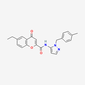 6-ethyl-N-[1-(4-methylbenzyl)-1H-pyrazol-5-yl]-4-oxo-4H-chromene-2-carboxamide